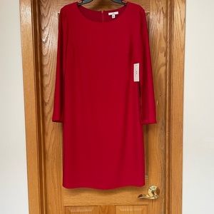 Halston dress with flare slit sleeves.